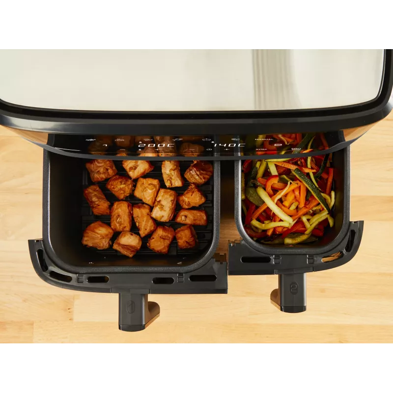 Tefal Dual Easy Fry & Grill EY905B fritadeira de ar quente dupla 8,3 L autónoma 2700 W cinzento