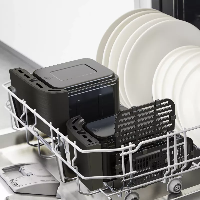 Tefal Dual Easy Fry & Grill EY905B fritadeira de ar quente dupla 8,3 L autónoma 2700 W cinzento