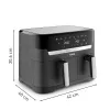 Tefal Dual Easy Fry & Grill EY905B fritadeira de ar quente dupla 8,3 L autónoma 2700 W cinzento