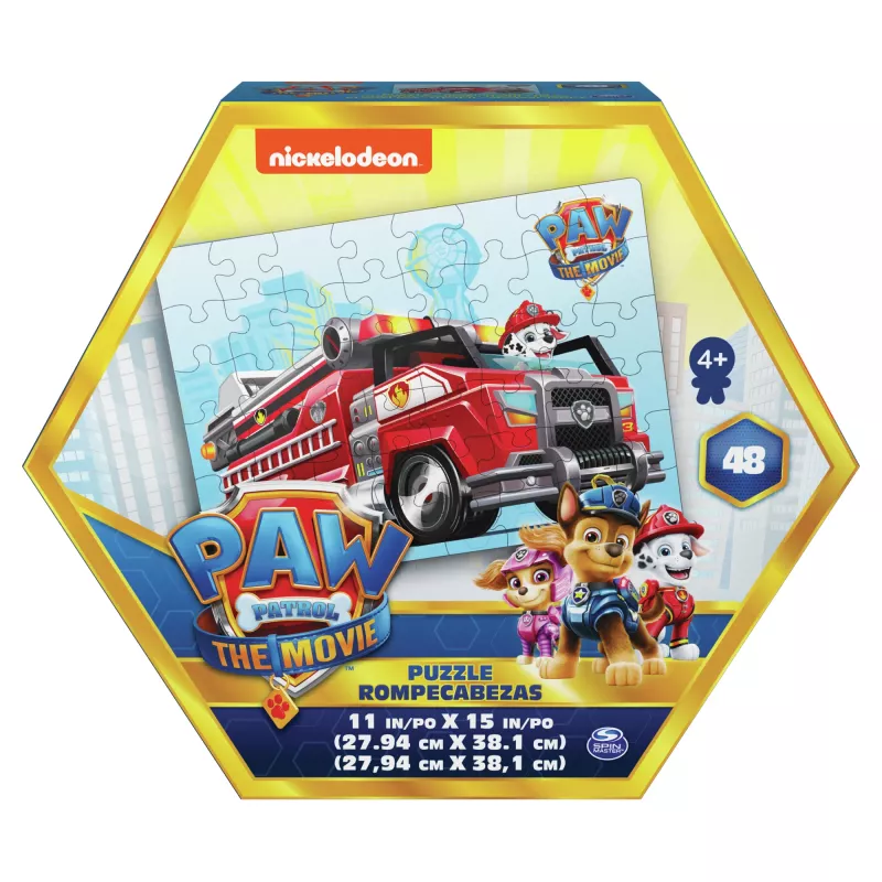 Jogos PAW Patrol O Filme, puzzle de 48 peças para crianças a partir de 4 anos, Chase