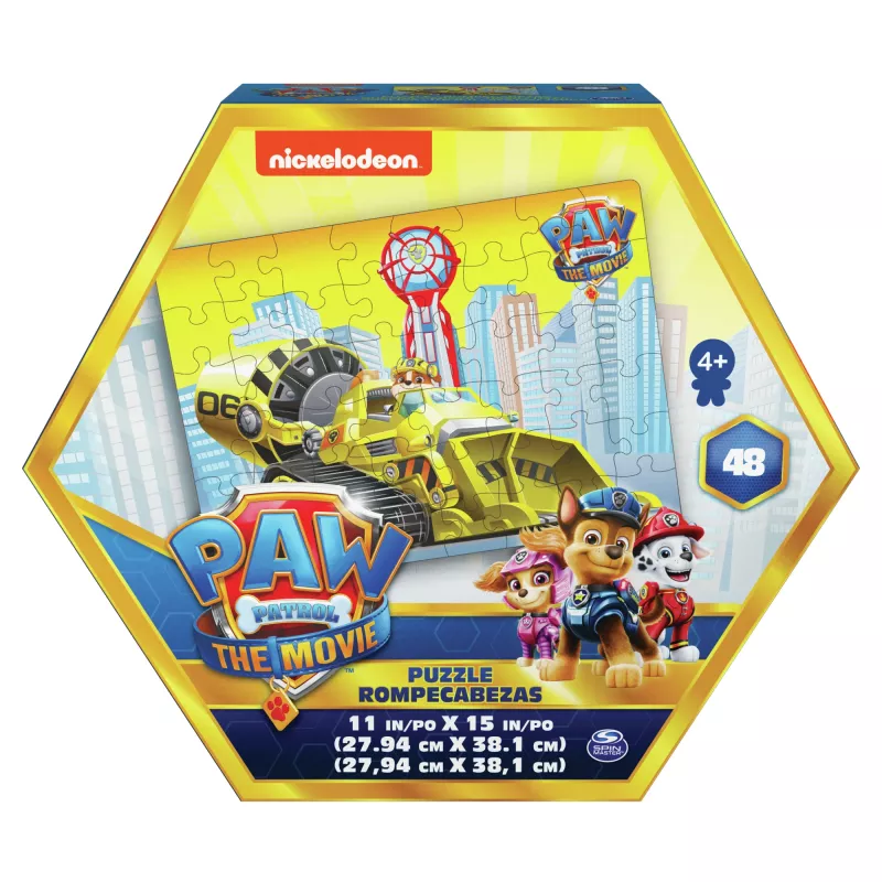 Jogos PAW Patrol O Filme, puzzle de 48 peças para crianças a partir de 4 anos, Chase