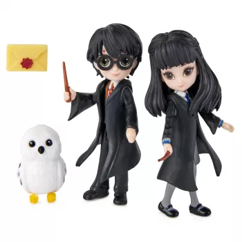 Wizarding World, Magical Minis Harry Potter e Cho Chang conjunto de amizade com criatura, brinquedo para crianças a partir de 5 anos