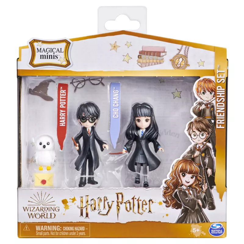 Wizarding World, Magical Minis Harry Potter e Cho Chang conjunto de amizade com criatura, brinquedo para crianças a partir de 5 anos