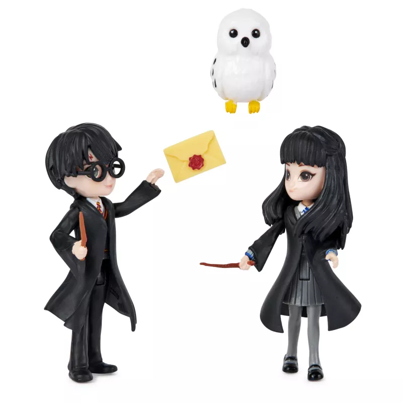 Wizarding World, Magical Minis Harry Potter e Cho Chang conjunto de amizade com criatura, brinquedo para crianças a partir de 5 anos