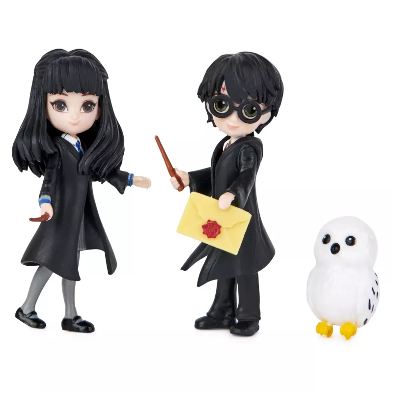 Wizarding World, Magical Minis Harry Potter e Cho Chang conjunto de amizade com criatura, brinquedo para crianças a partir de 5 anos