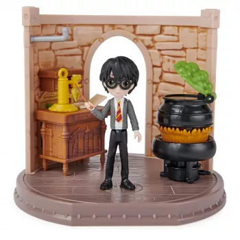 Figura de ação Wizarding World Harry Potter Magical Minis sala de aula de poções