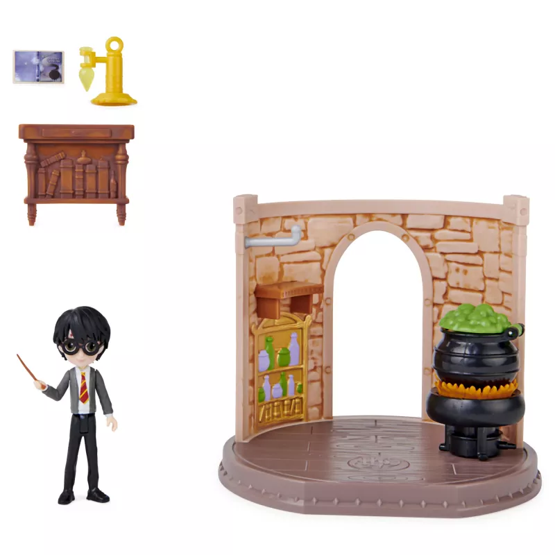 Figura de ação Wizarding World Harry Potter Magical Minis sala de aula de poções
