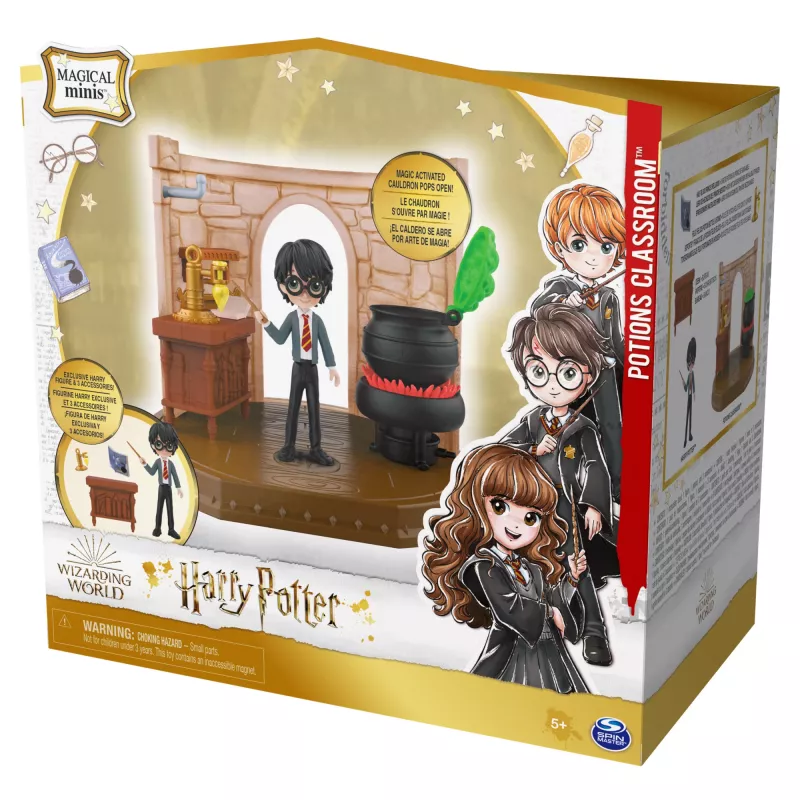 Figura de ação Wizarding World Harry Potter Magical Minis sala de aula de poções