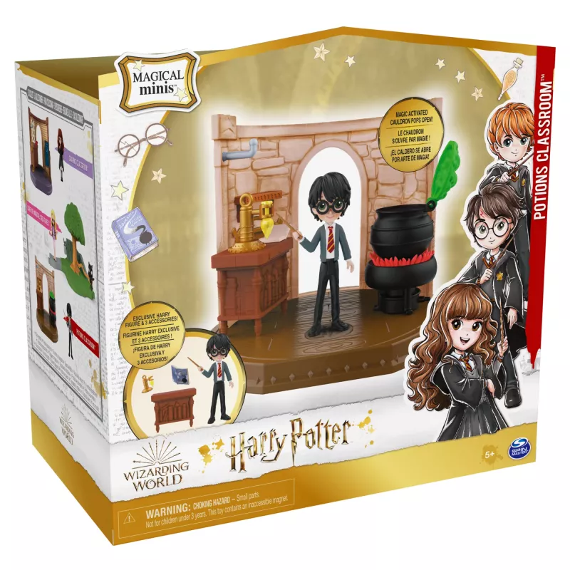 Figura de ação Wizarding World Harry Potter Magical Minis sala de aula de poções