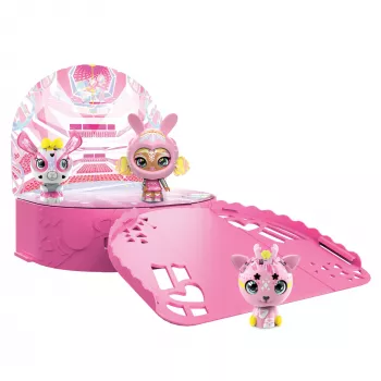 Zoobles, conjunto de jogo múltiplo Dance Studio e mala de arrumação com 3 figuras colecionáveis transformáveis exclusivas, brinquedo infantil para raparigas a partir de 5 anos