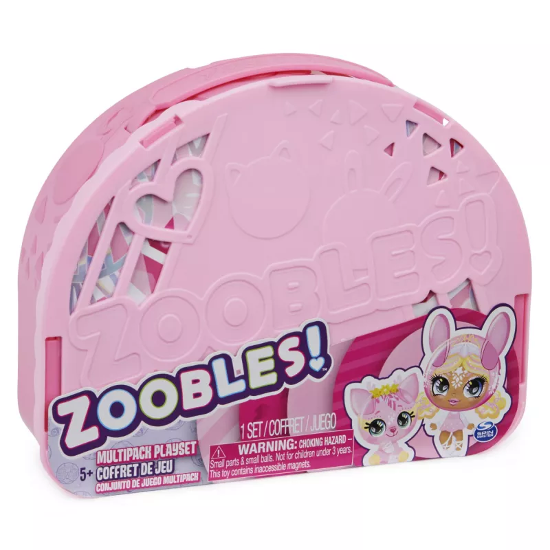 Zoobles, conjunto de jogo múltiplo Dance Studio e mala de arrumação com 3 figuras colecionáveis transformáveis exclusivas, brinquedo infantil para raparigas a partir de 5 anos