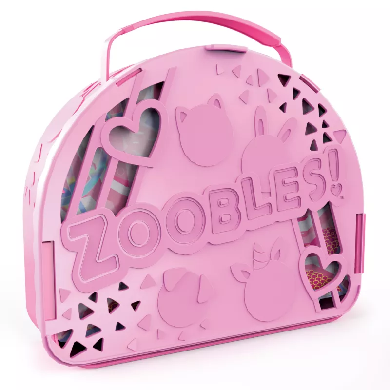 Zoobles, conjunto de jogo múltiplo Dance Studio e mala de arrumação com 3 figuras colecionáveis transformáveis exclusivas, brinquedo infantil para raparigas a partir de 5 anos