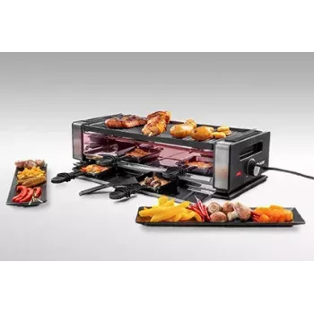 Unold 48730 grelhador raclette 8 pessoa(s) 1200 W preto, aço inoxidável