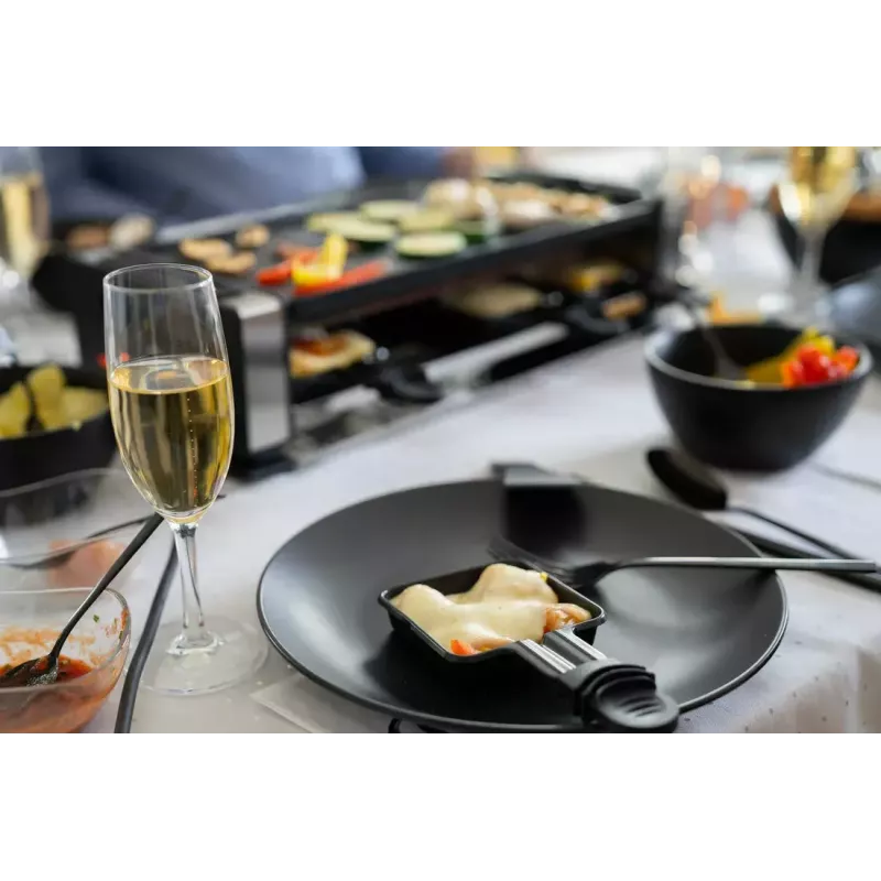 Unold 48730 grelhador raclette 8 pessoa(s) 1200 W preto, aço inoxidável