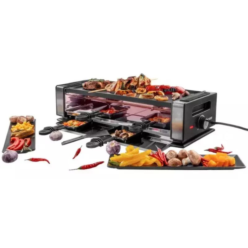 Unold 48730 grelhador raclette 8 pessoa(s) 1200 W preto, aço inoxidável