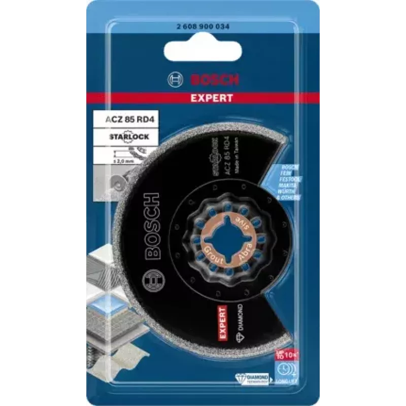 Bosch Expert ACZ 85 RD4 2 608 900 034 lâmina de serra segmentada diamantada, Grout + Abrasive, Ø 85 mm, largura de corte 2 mm
