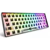 Teclado mecânico compacto 60% Sharkoon SKILLER SGK50 S4 — USB com fios, layout QWERTY alemão, retroiluminação RGB, cabo de 1,5 m, preto