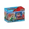 Conjunto armazém de carga Playmobil 70773 com rampa de carga e empilhador