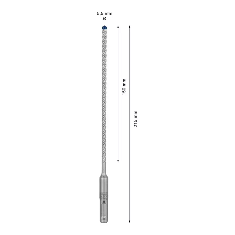 Broca Bosch SDS plus-7X 5,5 mm 215 mm