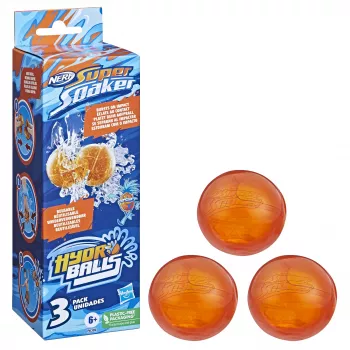 Nerf Super Soaker Hydro Balls pack de 3, bolas reutilizáveis cheias de água