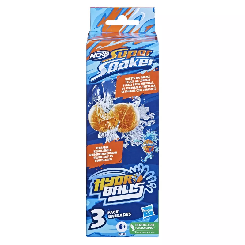 Nerf Super Soaker Hydro Balls pack de 3, bolas reutilizáveis cheias de água