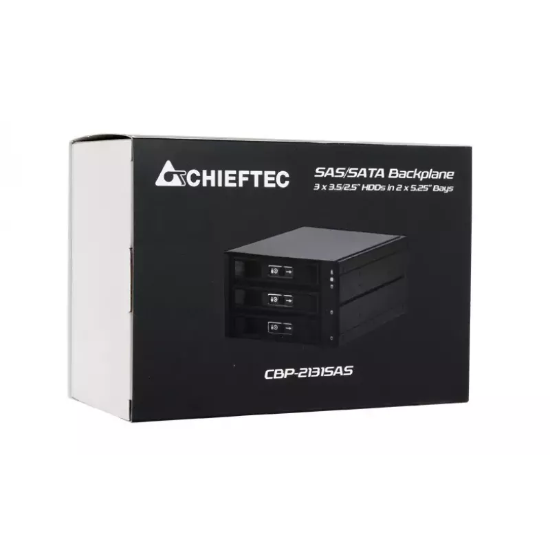 Chieftec CBP-2131SAS gaveta para unidade painel de suporte preto