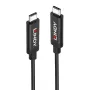 Lindy 5m Cabo USB 3.2 Gen 2 C/C ativo, 5 m, USB C, USB C, USB 3.2 Gen 2 (3.1 Gen 2), 10 Gbit/s, Preto