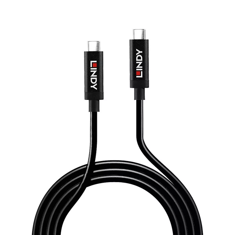 Lindy 5m Cabo USB 3.2 Gen 2 C/C ativo, 5 m, USB C, USB C, USB 3.2 Gen 2 (3.1 Gen 2), 10 Gbit/s, Preto