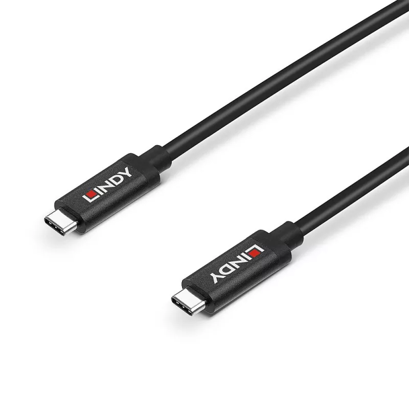 Lindy 5m Cabo USB 3.2 Gen 2 C/C ativo, 5 m, USB C, USB C, USB 3.2 Gen 2 (3.1 Gen 2), 10 Gbit/s, Preto