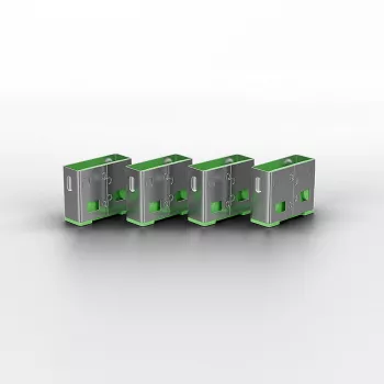 Lindy Bloqueador de porta USB (sem chave) – Embalagem de 10, Código de cor: Verde