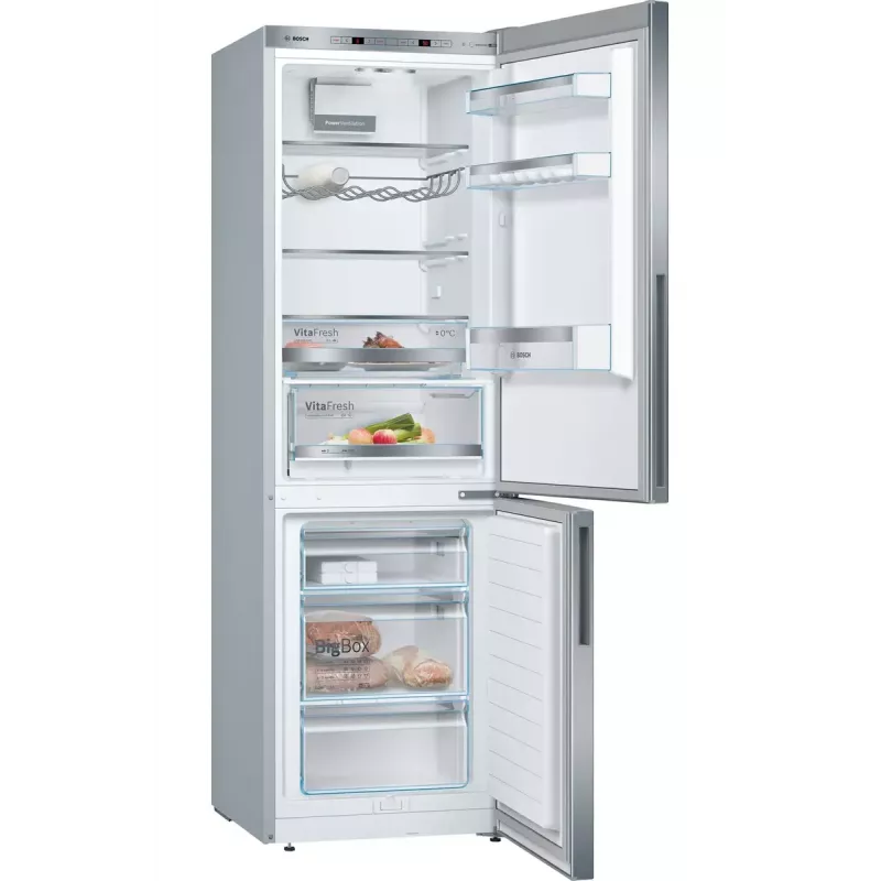 Combinado frigorífico-congelador Bosch Serie 6 KGE36AICA de instalação livre 308 l aço inoxidável