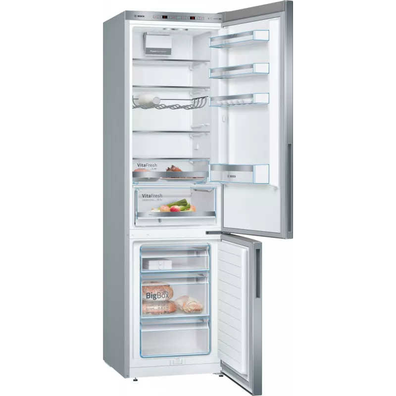 Bosch Serie 6 KGE39ALCA frigorífico combinado, de livre instalação, 201 cm, congelador 94 l, C, aço inoxidável