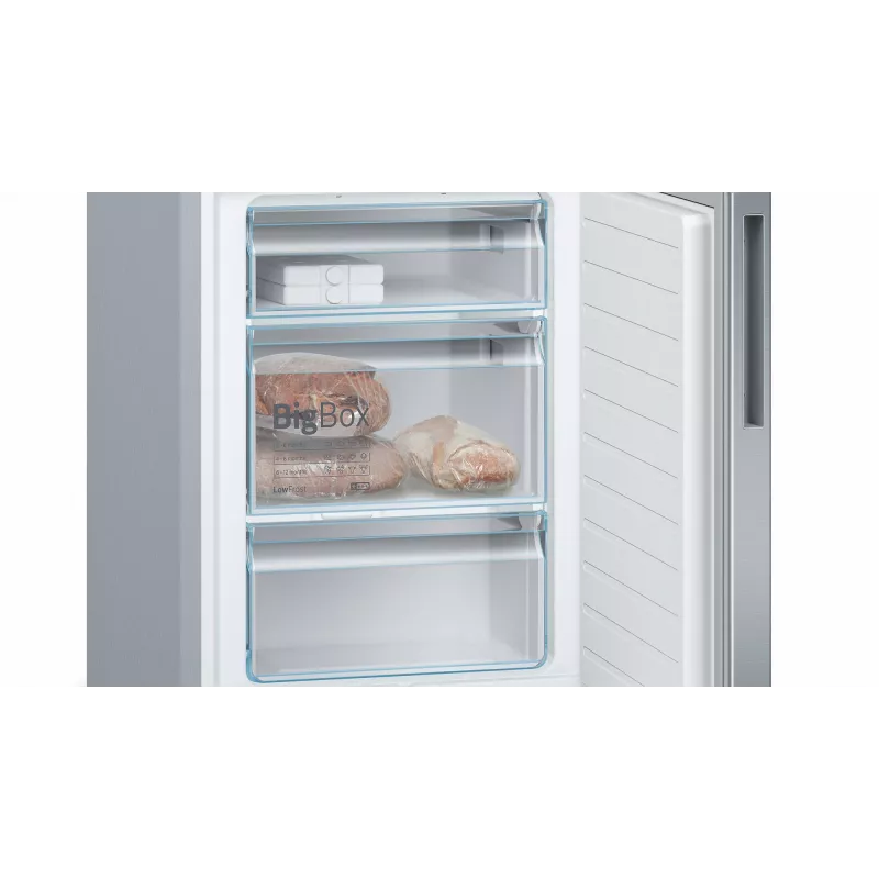 Bosch Serie 6 KGE39ALCA frigorífico combinado, de livre instalação, 201 cm, congelador 94 l, C, aço inoxidável