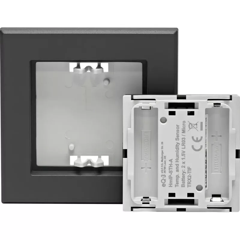 Sensor de temperatura e humidade interior HomeMatic HmIP‑STH‑A antracite, sensor smart home sem fios