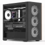 PC Mini Tower Aerocool D301A preto madeira fonte de alimentação ATX