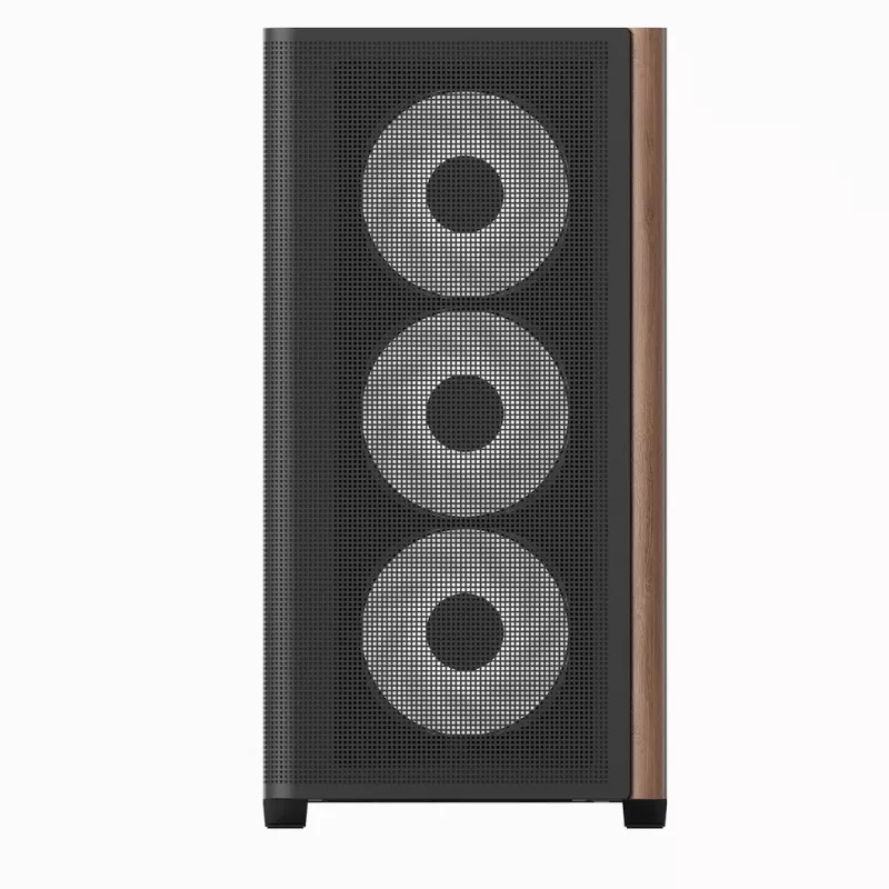 PC Mini Tower Aerocool D301A preto madeira fonte de alimentação ATX