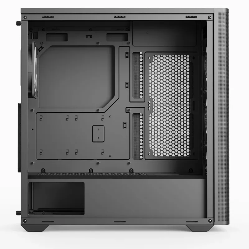 PC Mini Tower Aerocool D301A preto madeira fonte de alimentação ATX