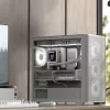 PC Mini Tower Aerocool D301A preto madeira fonte de alimentação ATX