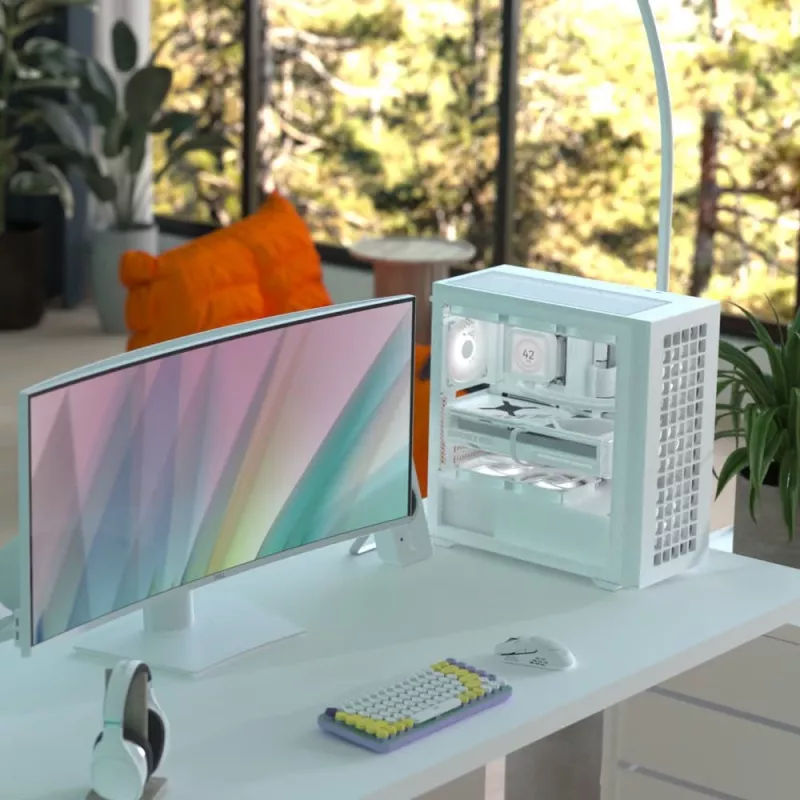 Aerocool D502A Midi Tower branco