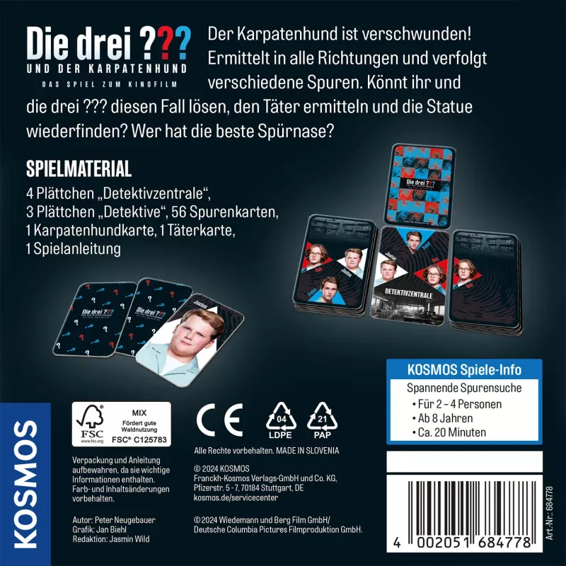 Kosmos 46234735 Jogo de tabuleiro/cartas 20 min Detetive