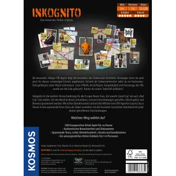 Kosmos Masters of Crime - Inkognito 150 min Jogo de tabuleiro Detetive