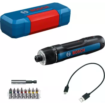 Aparafusadora a bateria Bosch GO 3 Professional 06019H2201, 3,6 V, 360 rpm, 1/4 de polegada, em mini mala, azul/preto