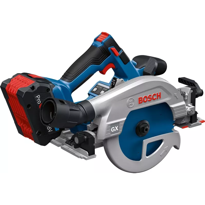 Serra circular a bateria Bosch GKS 18V-57-2 GX Professional 06016C1000, 18 V, lâmina de 165 mm, furo de 20 mm, solo (sem bateria e carregador), azul/preto