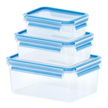 EMSA 508566 Recipiente retangular Conjunto Transparente 3 unid.