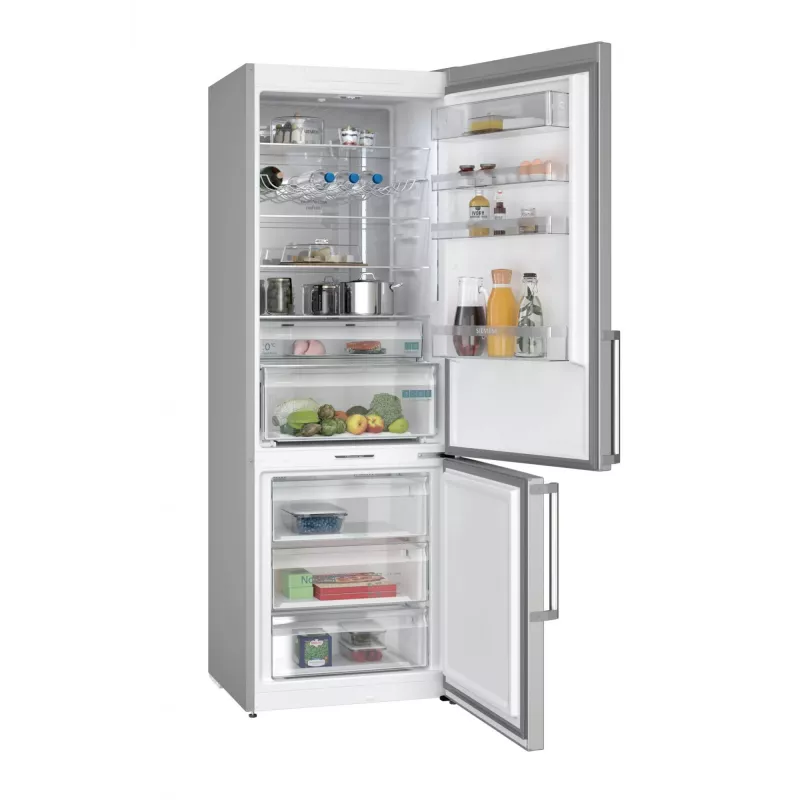 Siemens iQ500 KG49NAICT Combinado frigorífico-congelador de instalação livre 440 L Aço inoxidável