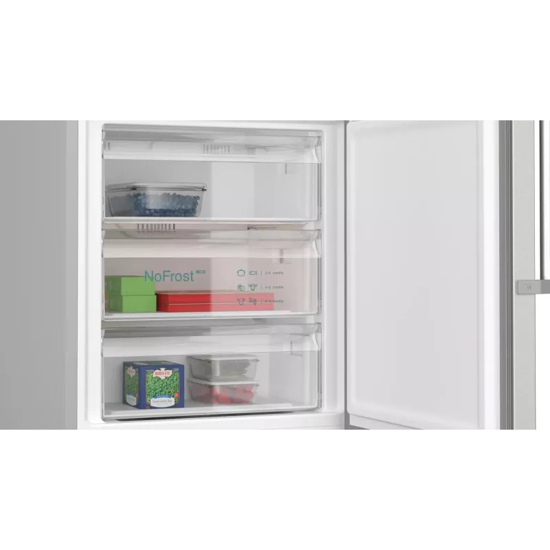 Siemens iQ500 KG49NAICT Combinado frigorífico-congelador de instalação livre 440 L Aço inoxidável