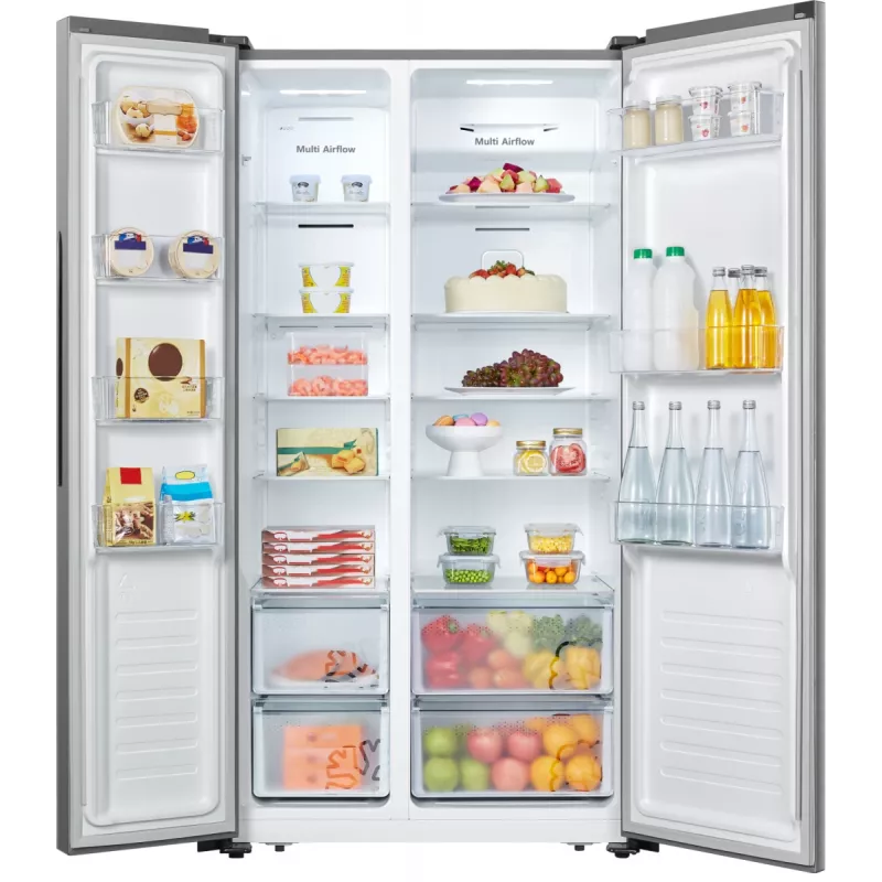 Hisense RS677N4ACC Frigorífico side-by-side de instalação livre 519 L Aço inoxidável