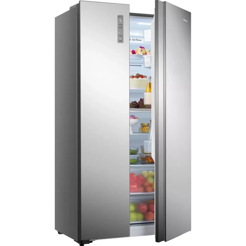 Hisense RS677N4ACC Frigorífico side-by-side de instalação livre 519 L Aço inoxidável