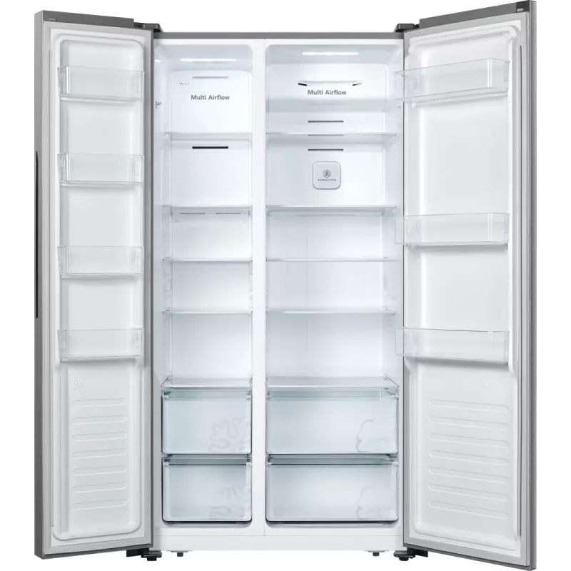 Hisense RS677N4ACC Frigorífico side-by-side de instalação livre 519 L Aço inoxidável