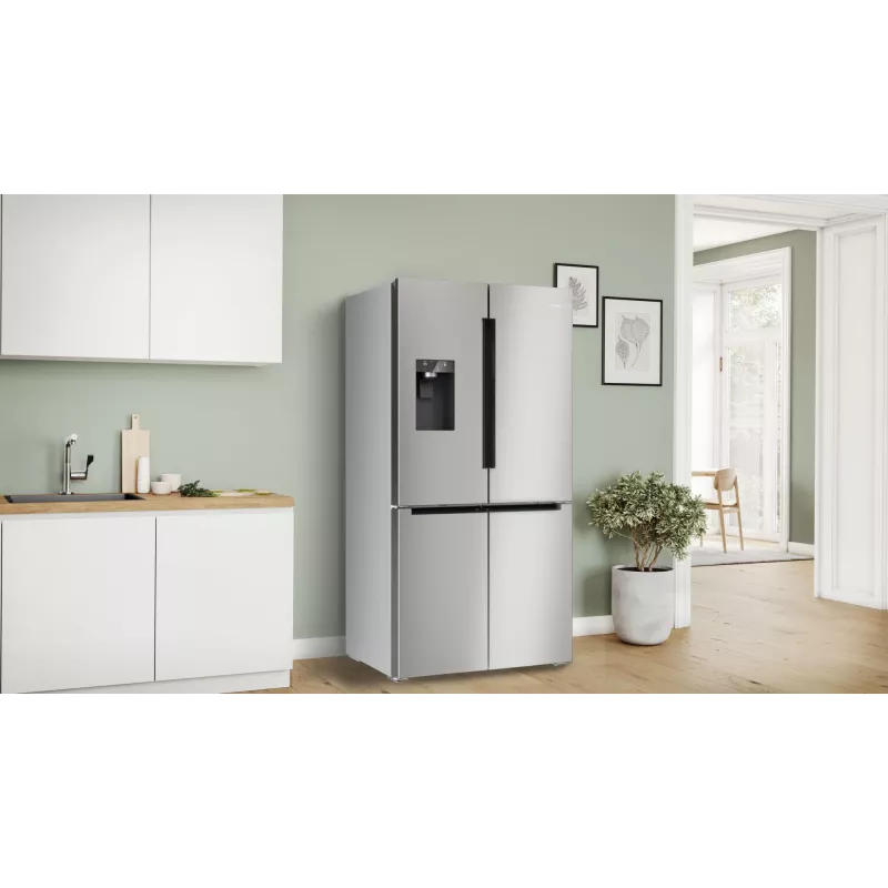Bosch Serie 6 KFI96APEA combinado French Door, 574 l (375 l frigorífico + 199 l congelador), classe energética E, Home Connect, aço inoxidável escovado